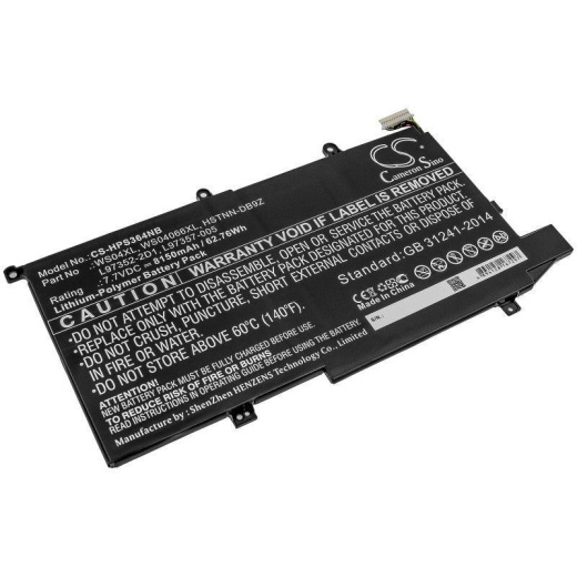 Аккумулятор CameronSino CS-HPS364NB для ноутбука HP Spectre x360 14-ea0002ni, 7.7В, 8150 мАч, 62.76 Вт, Li-Polymer, черный