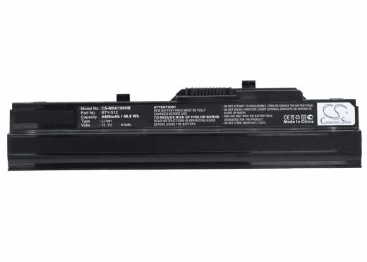 Аккумулятор CameronSino CS-MSU100HB для ноутбука MSI 9S7-N01152-439, Wind 90, 11.1В, 4400 мАч, Li-ion, черный