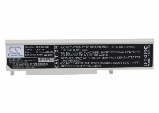Аккумулятор CameronSino CS-SBL38NB для ноутбука Sharp PC-AL3DH, PC-AL50F, PC-AL50FY, 11.1В, 4400 мАч, Li-ion, белый