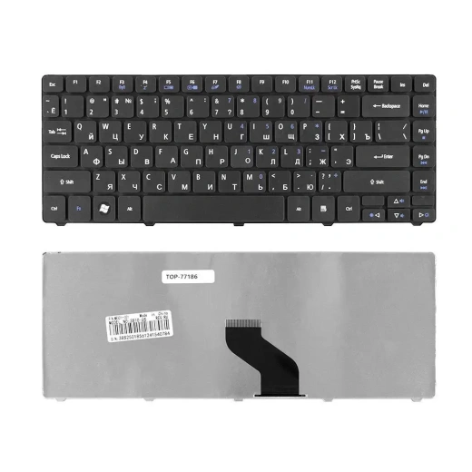 Клавиатура для ноутбука Acer Aspire Timeline 3810T, 3820T, 3410T, 4810T, 4410T, 4535, 4736, 4736Z, 4736G, 4741G, 4741Z, 4741ZG, 4935; E-Machines D640 Series TOP-77186