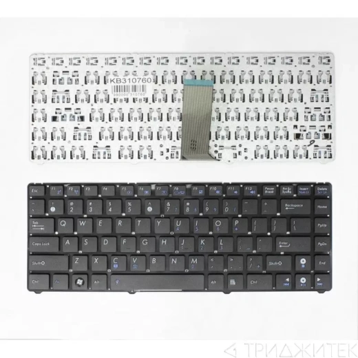 Клавиатура для ноутбука Asus EEEPC 1215, 1225, 1225B, 1225C чёрная, без рамки