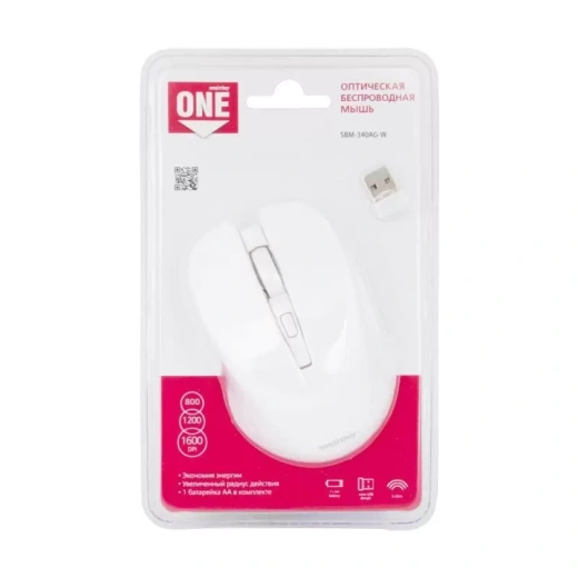 Мышь беспроводная Smartbuy ONE 340AG белая