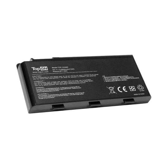 Аккумулятор (акб, батарея) TopON TOP-GX660 для ноутбуков MSI 11.1 В, 6600 мАч