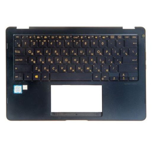 Клавиатура с топкейсом для ноутбука Asus UX370UA, синяя, с подсветкой (с разбора)