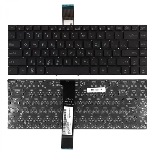 Клавиатура для ноутбука Asus G46V Series, чёрная, без рамки, плоский Enter