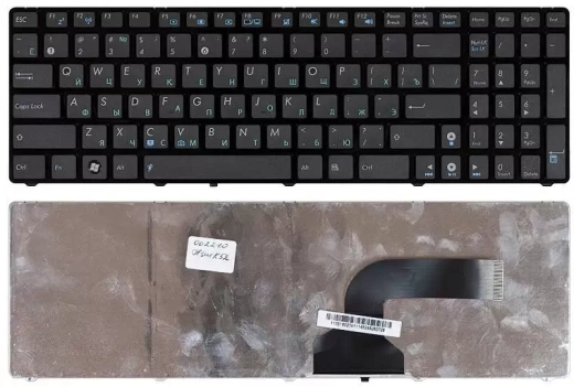 Клавиатура для ноутбука Asus K52, K53, G73, A52, G60, черная с рамкой