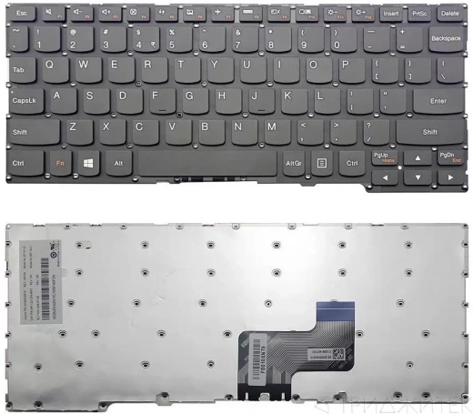 Клавиатура для ноутбука Lenovo IdeaPad Yoga 3-1170 черная, верхняя панель в сборе