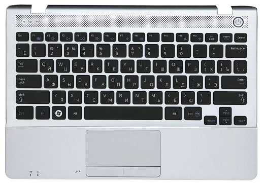 Клавиатура для ноутбука Samsung NP300U1A, NP305U1A, 300U1A, 305U1A, top panel silver