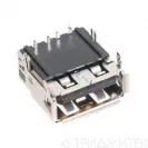 USB CON 1x4P,R/A,4.13H DIP