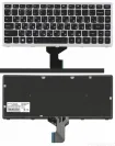 Клавиатура для ноутбука Lenovo IdeaPad Z400 черная, рамка серая