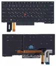 Клавиатура для ноутбука Lenovo ThinkPad E480 чёрная с подсветкой