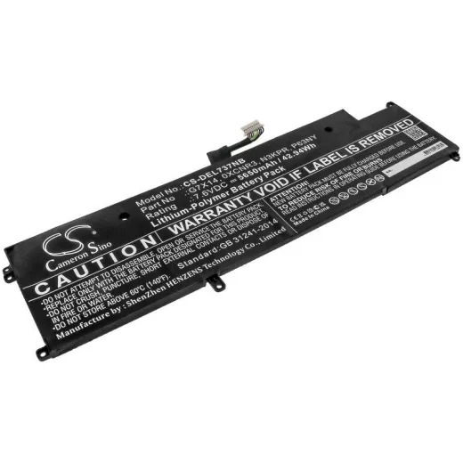 Аккумулятор CameronSino CS-DEL737NB для ноутбука Dell Latitude 13 7370, Latitude 7370, 7.6В, 5650 мАч, 42.94 Вт, Li-Polymer, черный